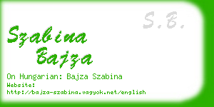 szabina bajza business card